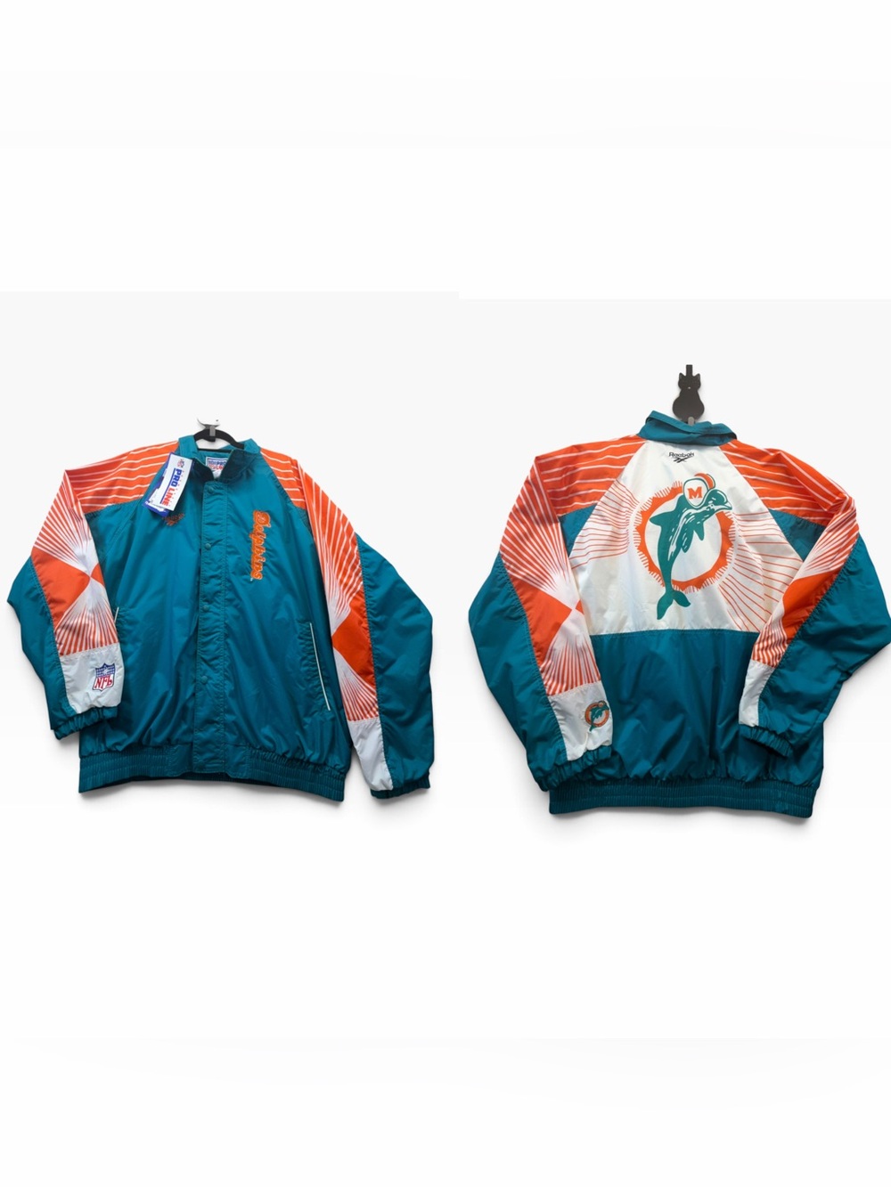 Vintage 1995 Miami Dolphins Reebok Pro Line Jacket XL NWT NFL 90s RARE